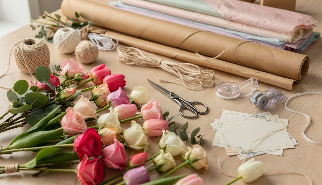 Tuto : emballage Bouquet de Fleurs Facile et Élégant