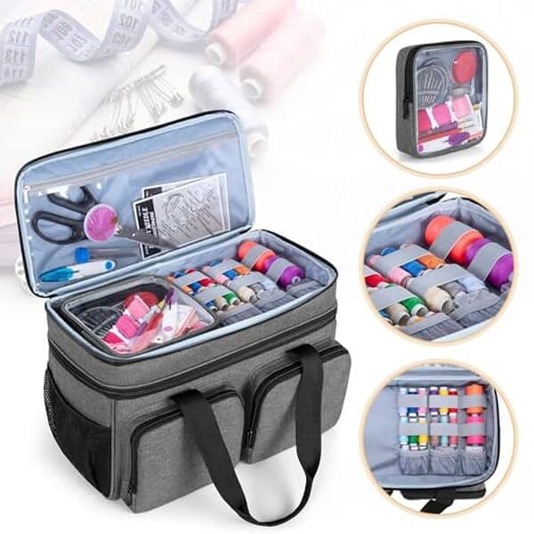 Découvrez notre test détaillé du sac pour kit de couture BAFASO, organisateur pratique et spacieux, idéal pour ranger tout votre matériel de couture dans un modèle gris élégant.