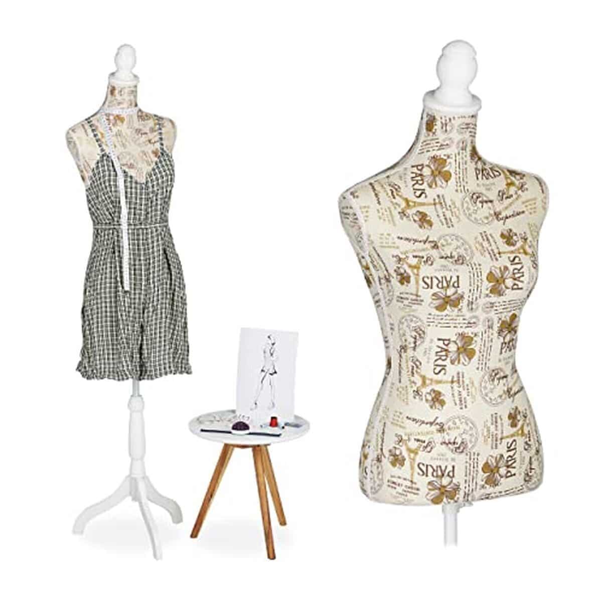 Avis sur le mannequin de couture femme Relaxdays : hauteur réglable et déco élégante