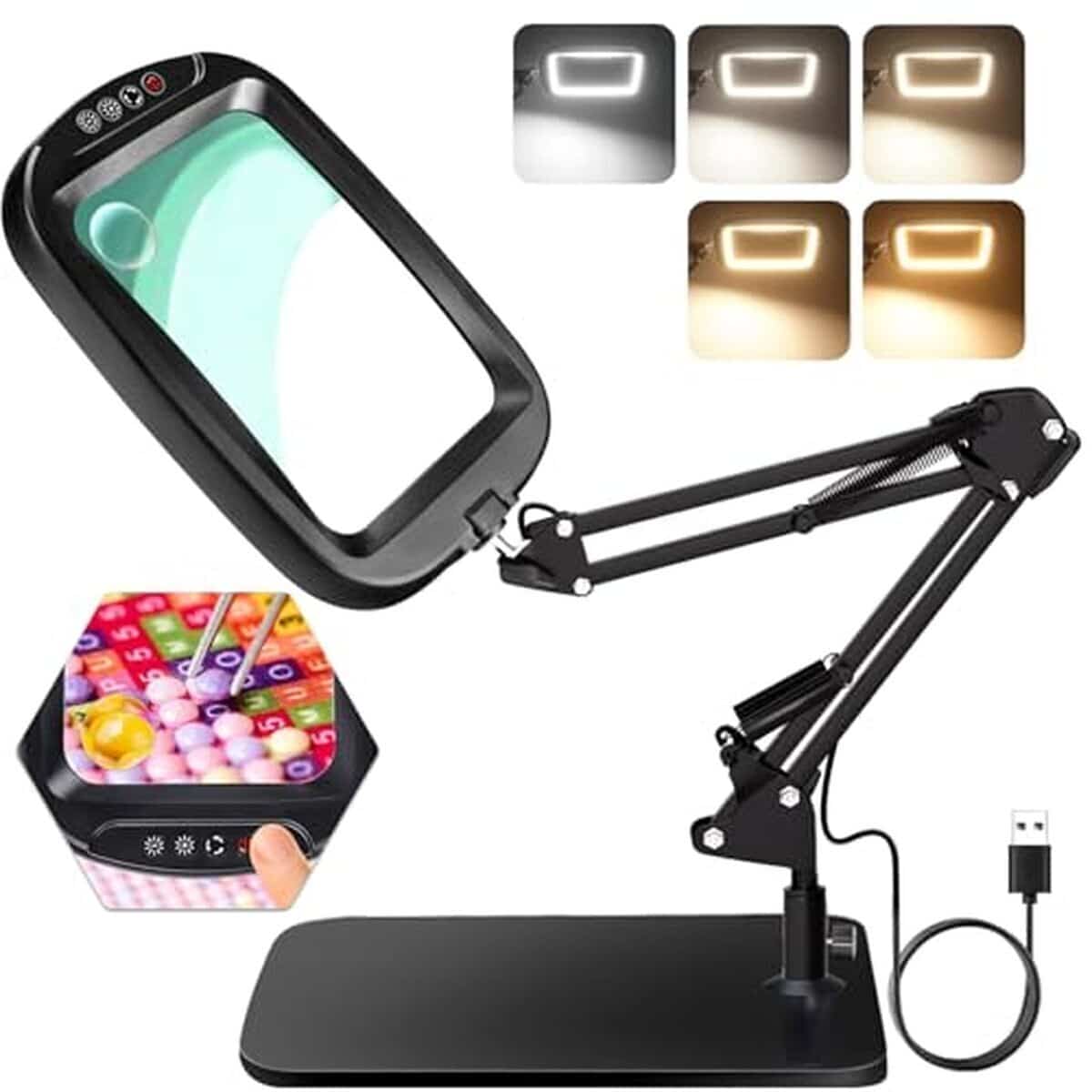 Test : loupe NZQXJXZ 10X 30X avec lumière et support