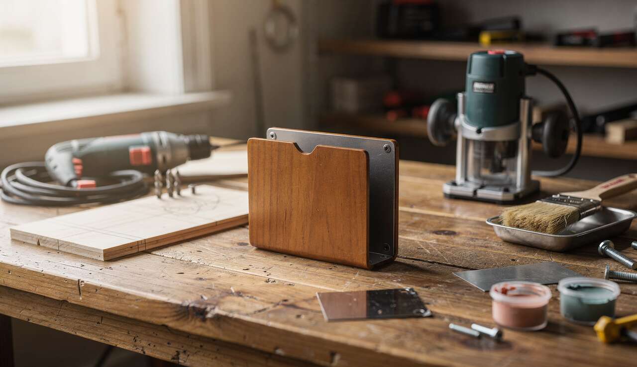 DIY : fabriquer un porte-cartes en deux matières