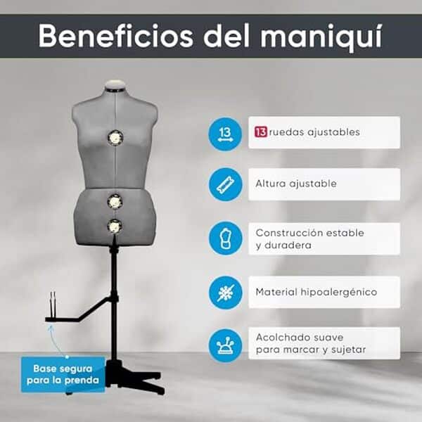 Découvrez le mannequin couture réglable Effectiv : design ergonomique, tailles ajustables et fonctionnalité pour simplifier votre travail de couture au quotidien.