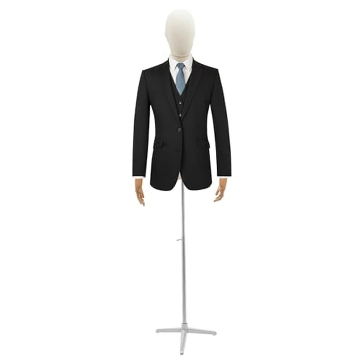 Avis mannequin homme hauteur réglable en lin et argent