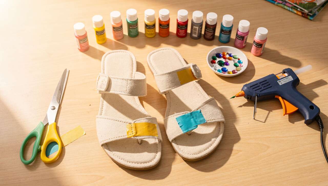 Customisation de sandales : une touche tropicale