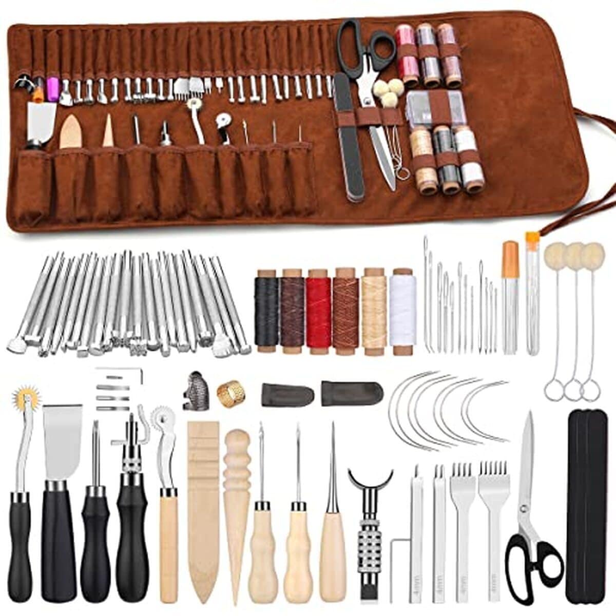 Test du kit Outils d'artisanat du cuir avec sac de rangement personnalisé