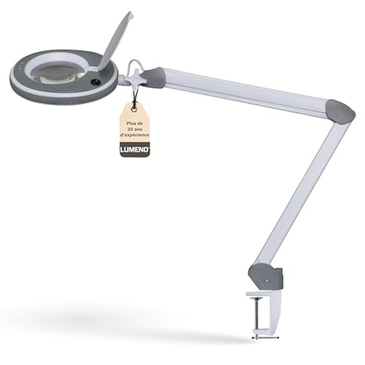 Test : lampe-loupe LED Lumeno 8215GR, intensité réglable et lentille 5 dioptries