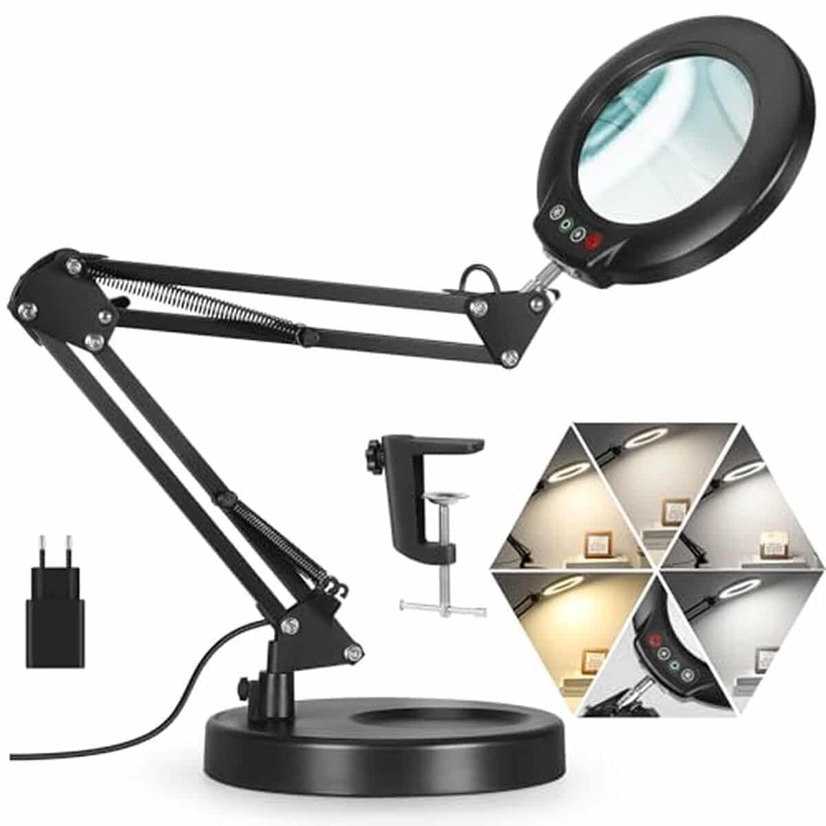 Test Veemagni 10X : lampe loupe LED 2 en 1 pour bureau et pince