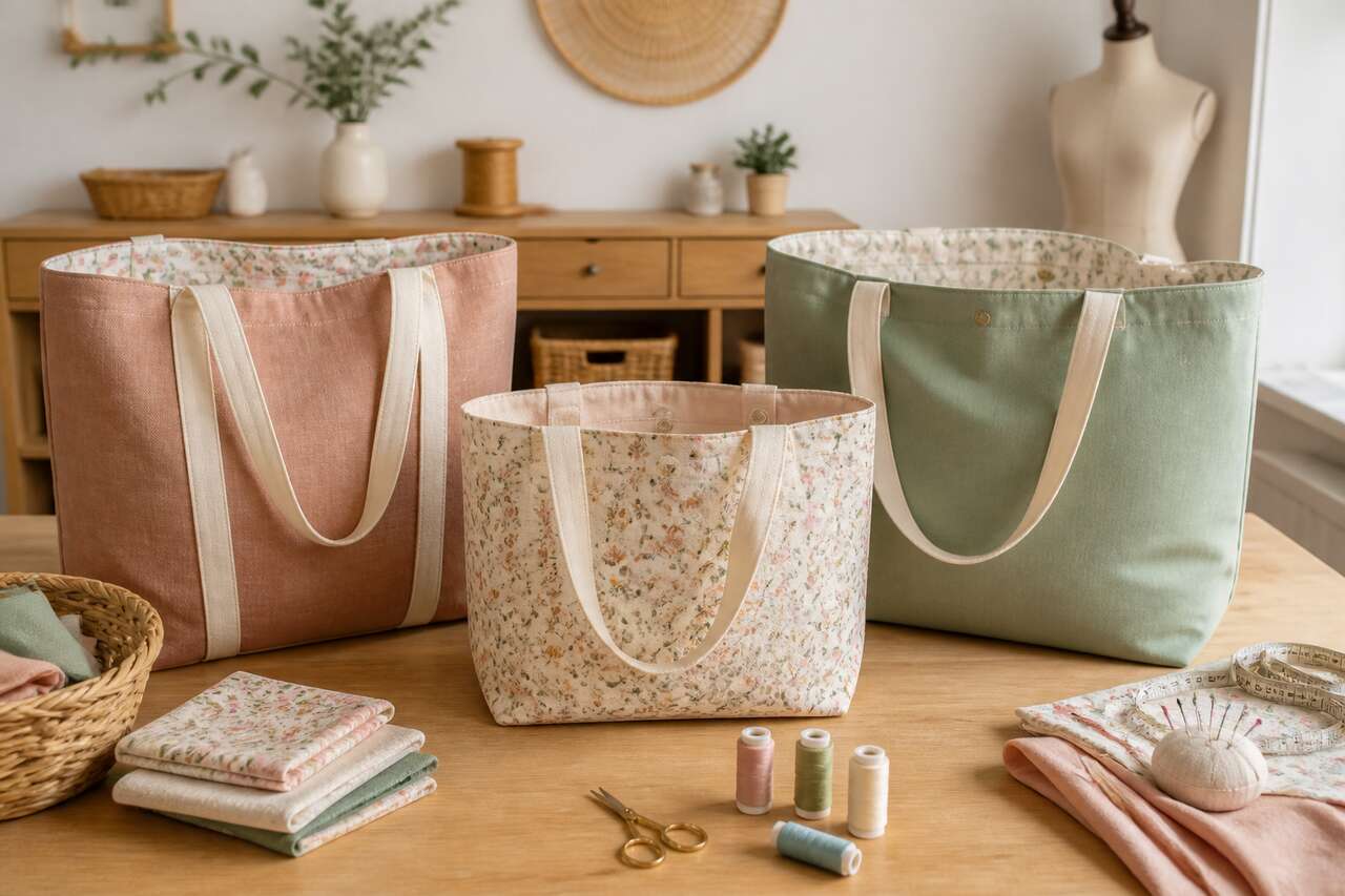 Sacs faciles: du tote bag au cabas doublé Sacs faciles: du tote bag au cabas doublé