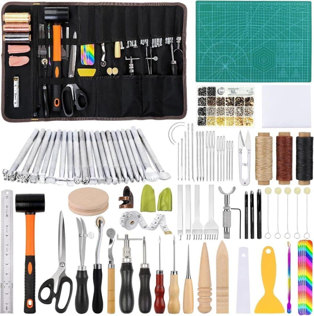 Test : kit travail cuir 328 pièces, outils et rivets