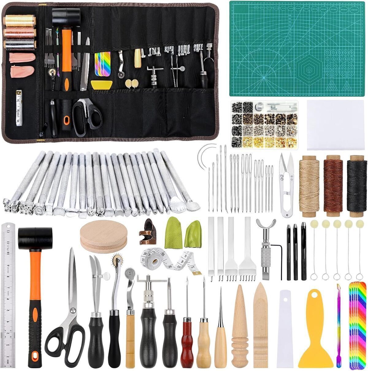 Test : kit travail cuir 328 pièces, outils et rivets