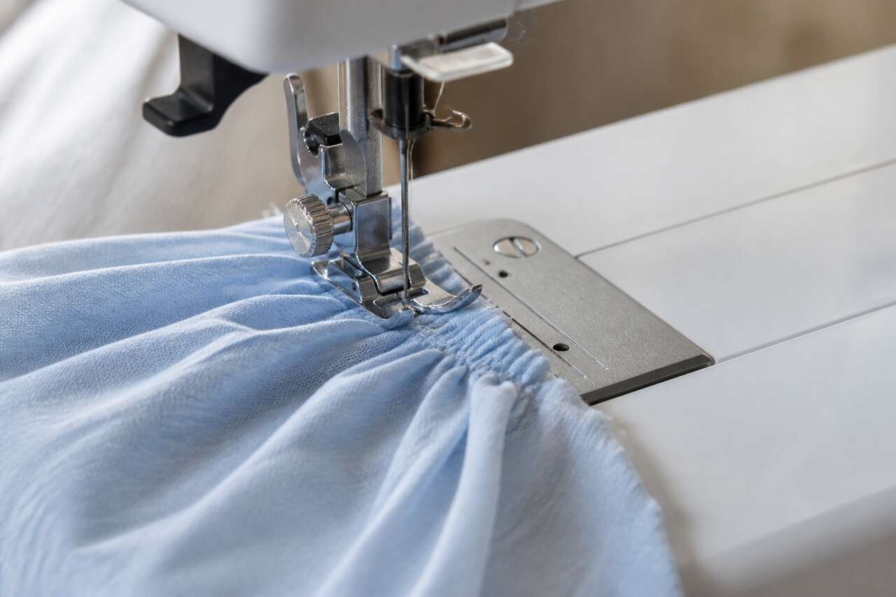 Froncer à la machine : réglages et couture des fils de fronces Froncer à la machine : réglages et couture des fils de fronces