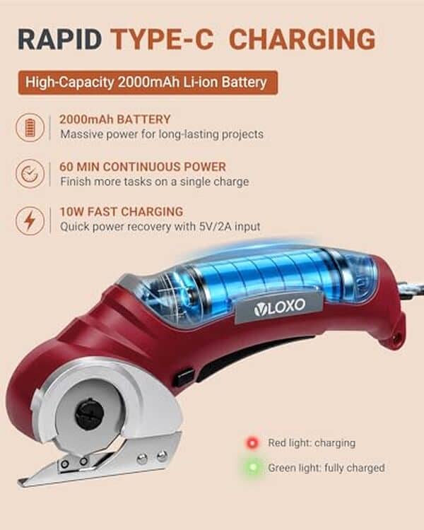 Découvrez notre test détaillé des ciseaux électriques VLOXO 4.2V pour tissus. Performance, avantages et comparatif pour bien choisir vos ciseaux électriques.