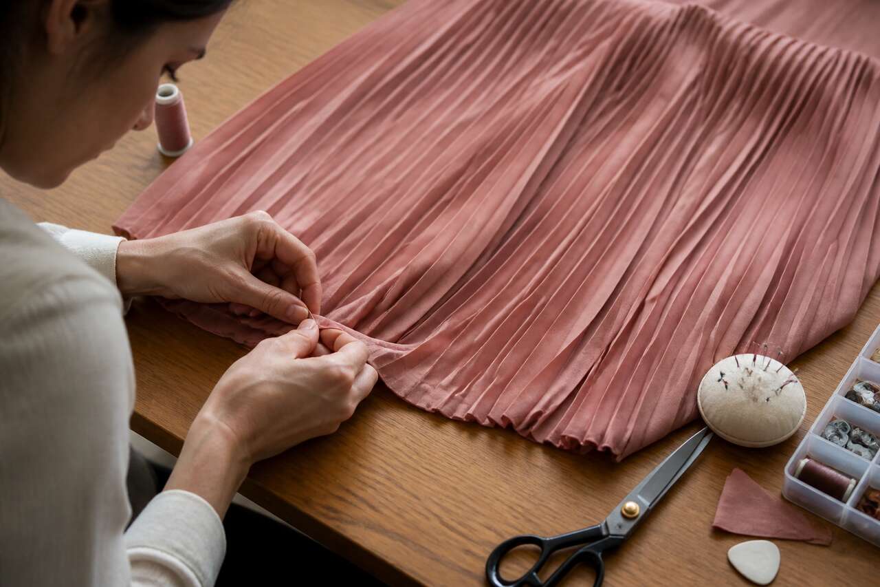 Réaliser un ourlet sur une robe plissée : méthodes qui respectent les plis Réaliser un ourlet sur une robe plissée : méthodes qui respectent les plis
