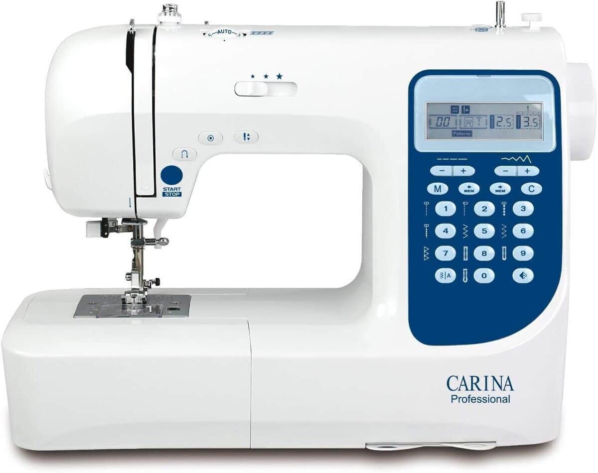 Test : machine à coudre professionnelle Carina 291875 blanche avec accessoires