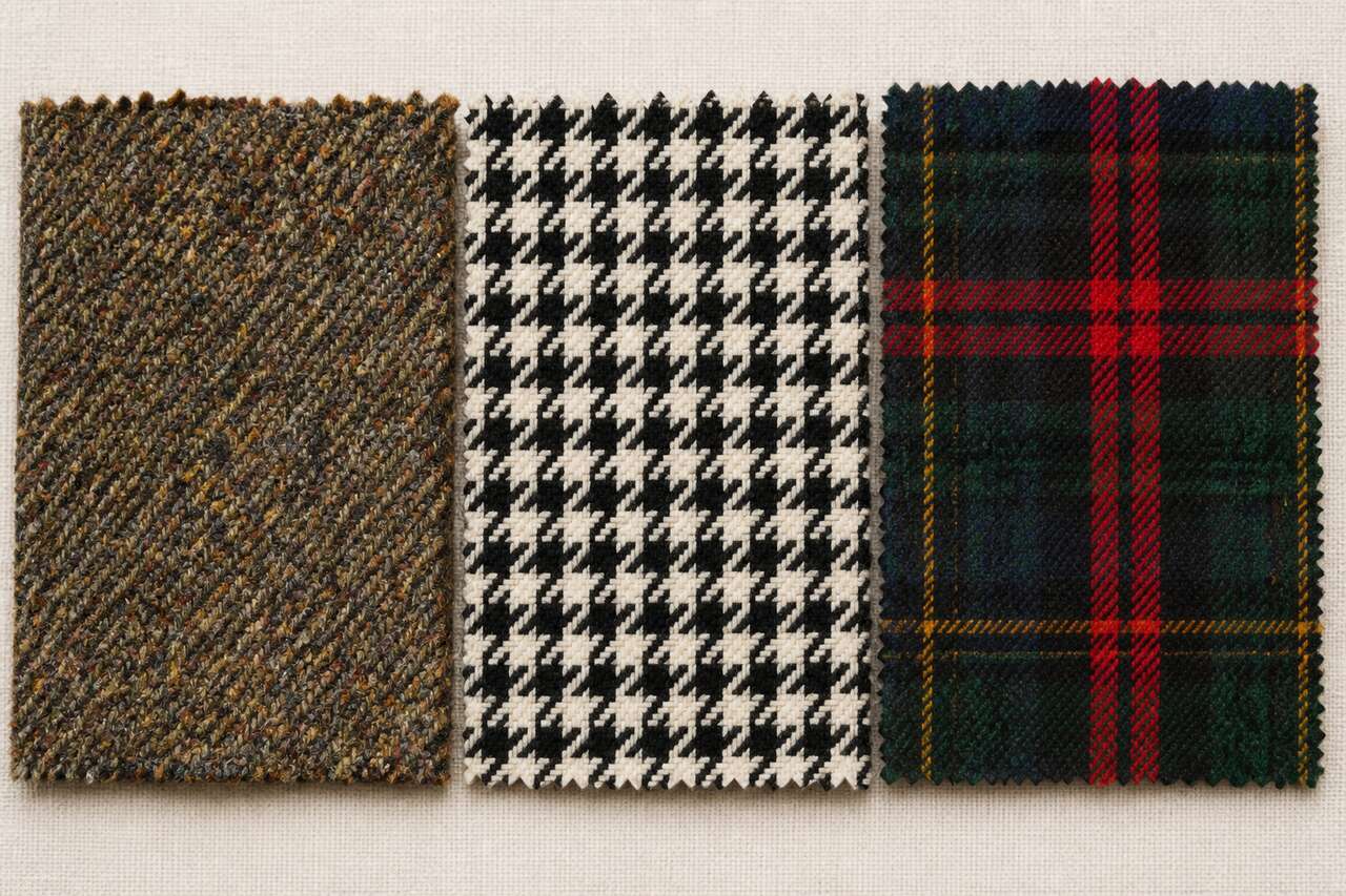 Reconna&icirc;tre tweed, pied-de-poule et tartan sans les confondre