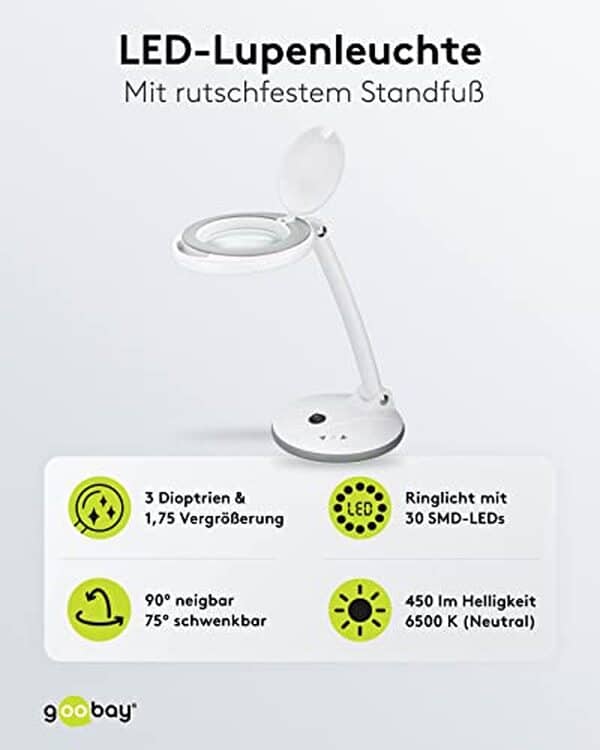 Découvrez notre test détaillé de la lampe loupe LED goobay 60363 à intensité variable : performances, avantages et avis pour bien choisir votre lampe loupe.