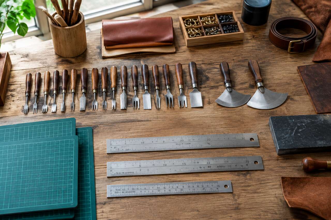 Couper proprement : cutter, couteau demi-lune, r&egrave;gle et surface de coupe