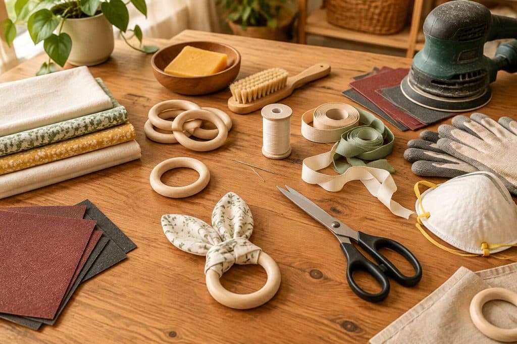 DIY : anneau de dentition en bois et tissu
