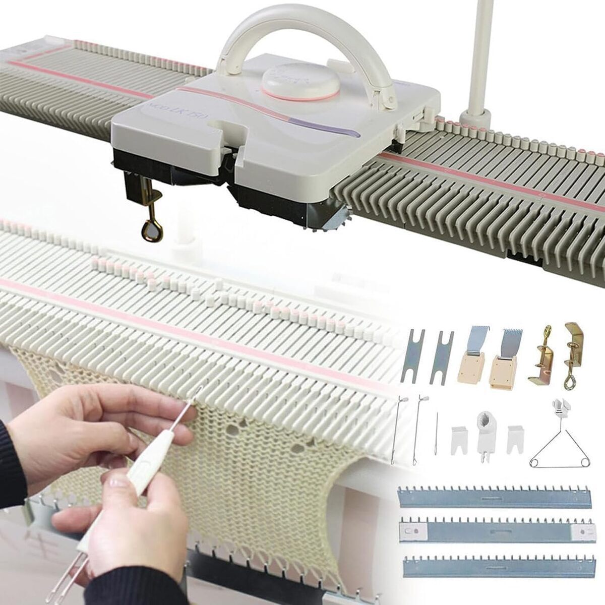 Test de la machine à tricoter automatique GYQSSD 6, 5 mm : écharpes et chapeaux facilités