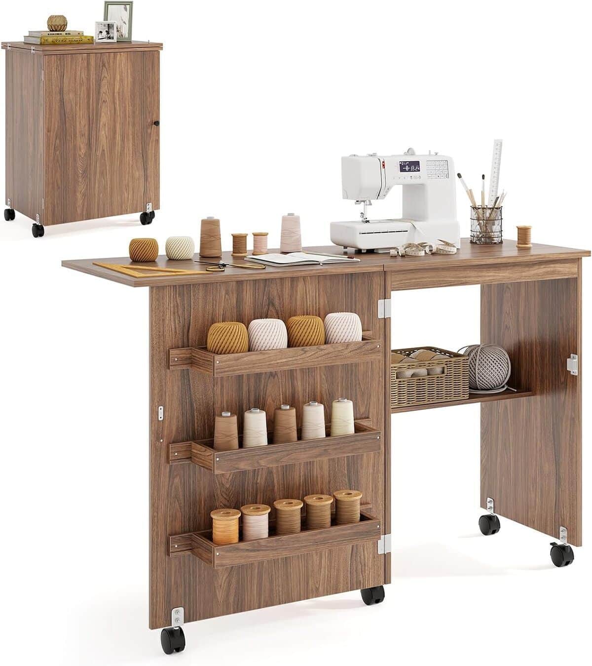 Test : table de couture pliante Giantex avec rangement compact