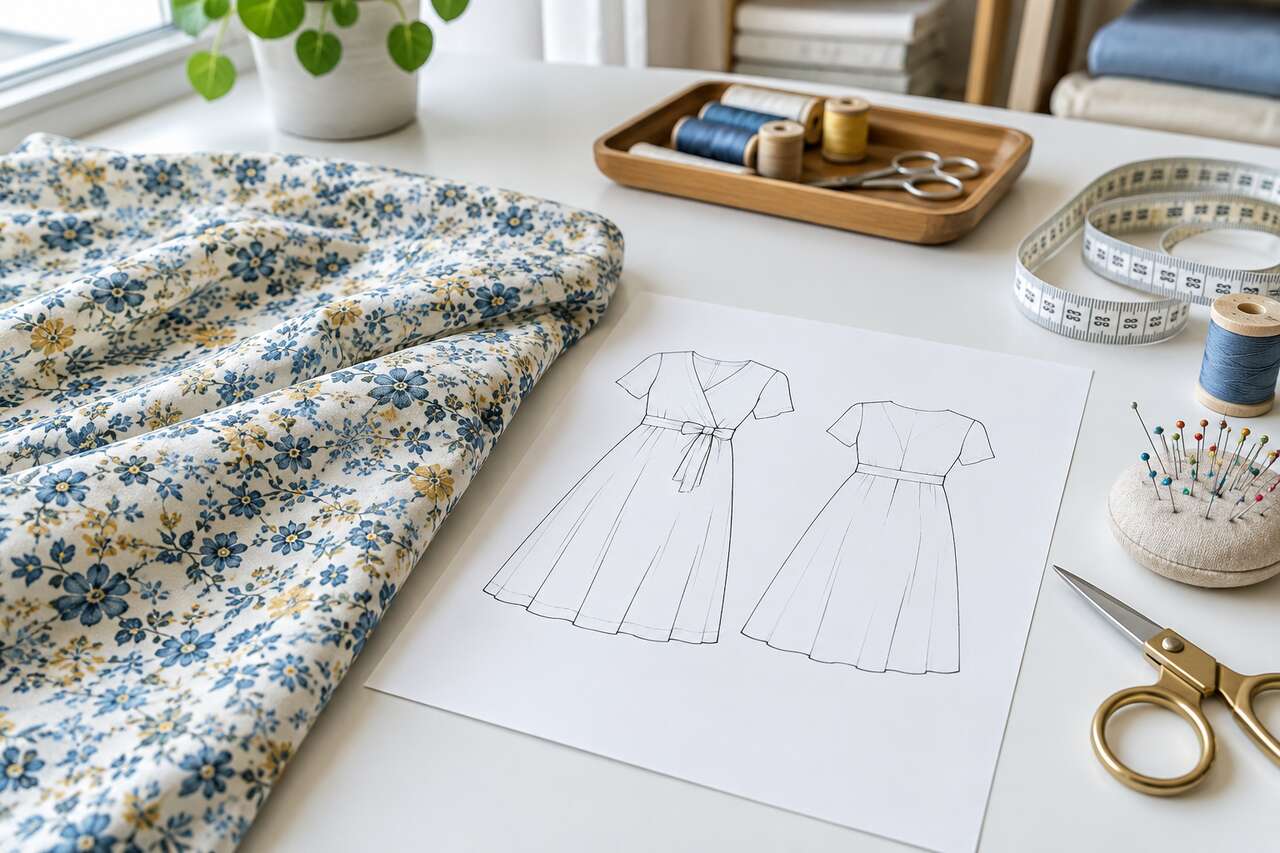 Associer tissu et dessin technique : guide débutant en couture