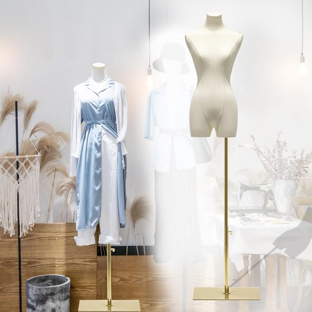Test du mannequin de couture femme réglable en hauteur