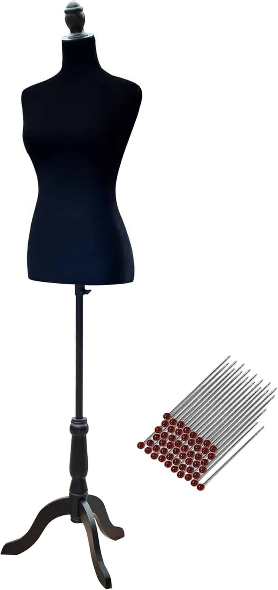 Test du mannequin de couture réglable HOMCOM noir