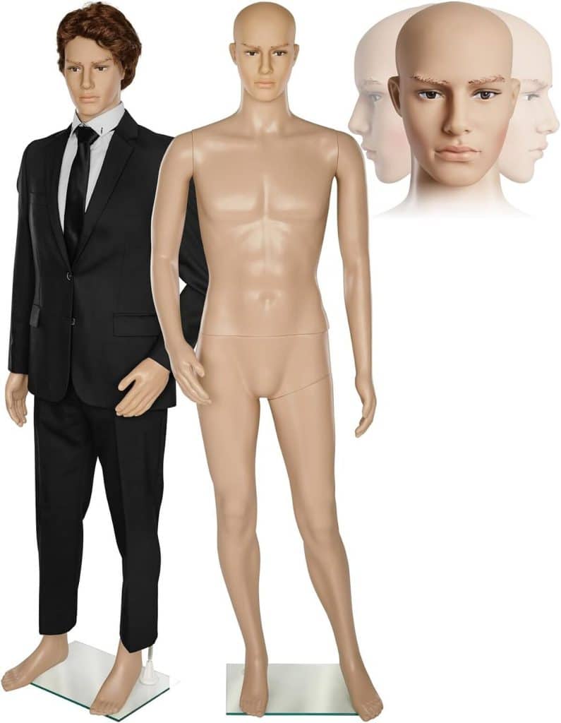 Test : mannequin homme pivotable tectake avec pied en verre